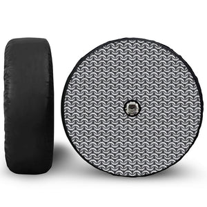 Chainmail Print Tire Cover With Camera Hole