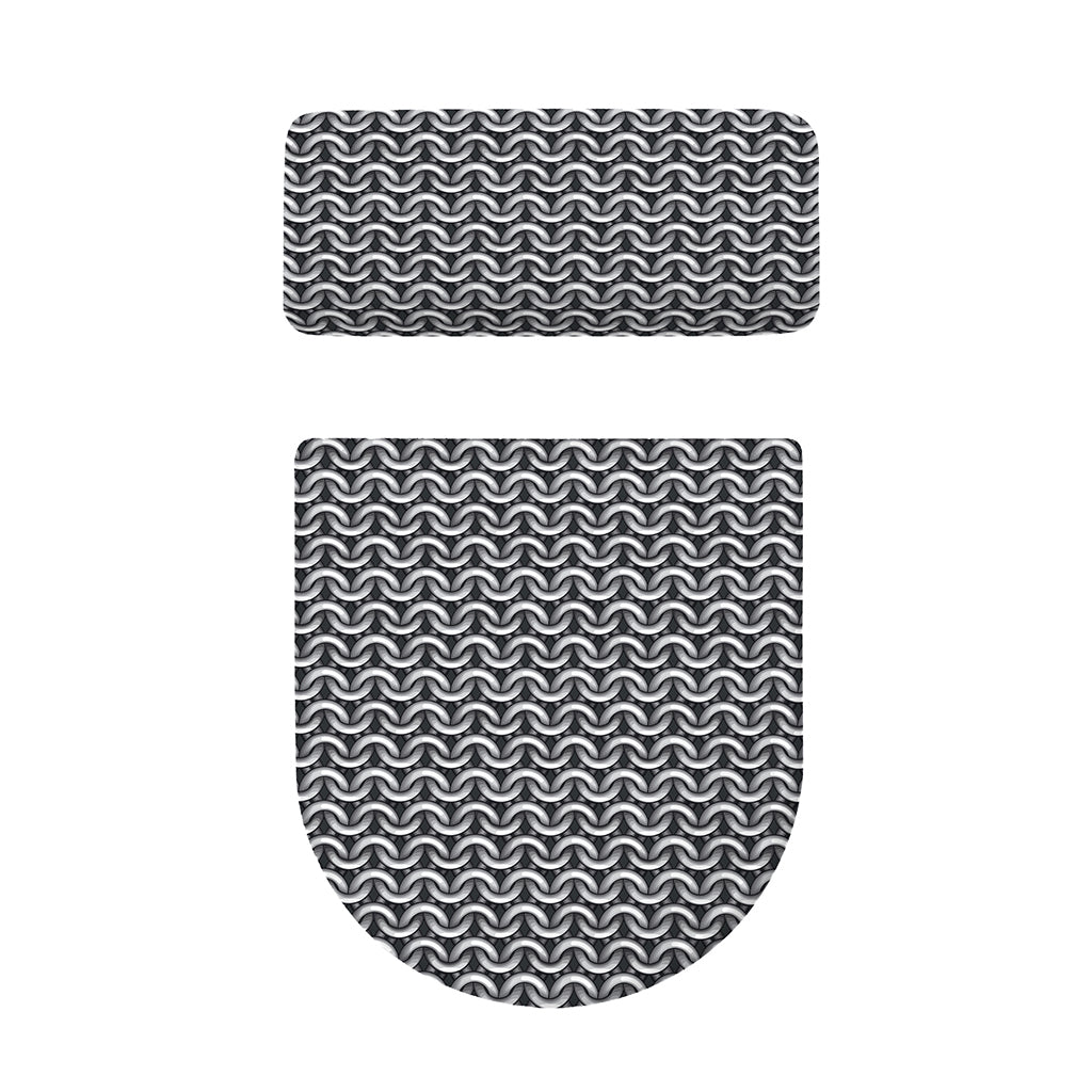 Chainmail Print Toilet Lid And Tank Cover Set