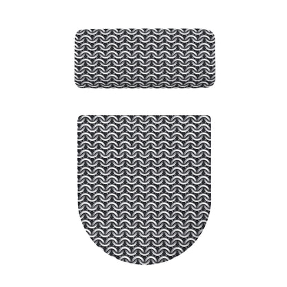 Chainmail Print Toilet Lid And Tank Cover Set