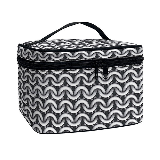 Chainmail Print Travel Makeup Bag