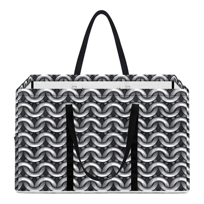 Chainmail Print Utility Tote Bag