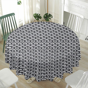 Chainmail Print Waterproof Round Tablecloth