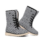 Chainmail Print Winter Boots
