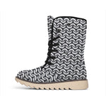 Chainmail Print Winter Boots