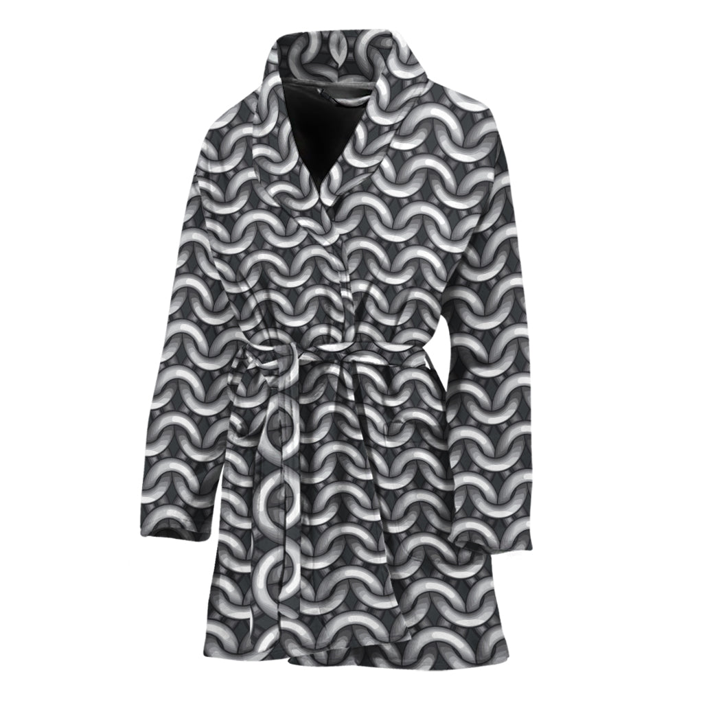 Chainmail Print Women's Bathrobe
