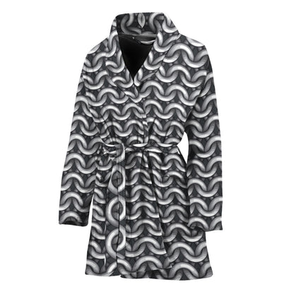 Chainmail Print Women's Bathrobe