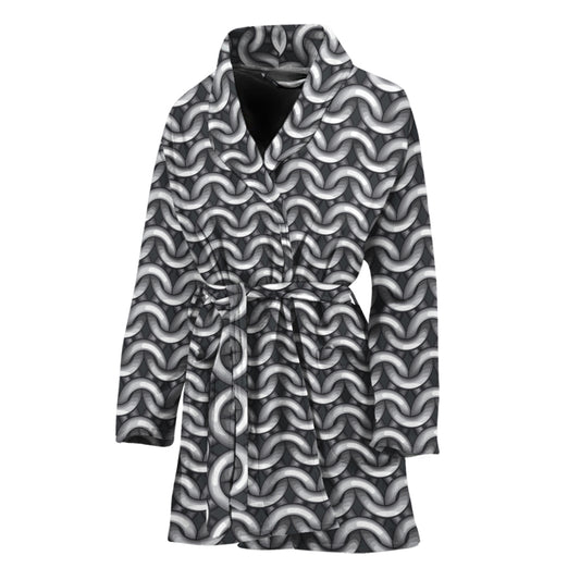 Chainmail Print Women's Bathrobe