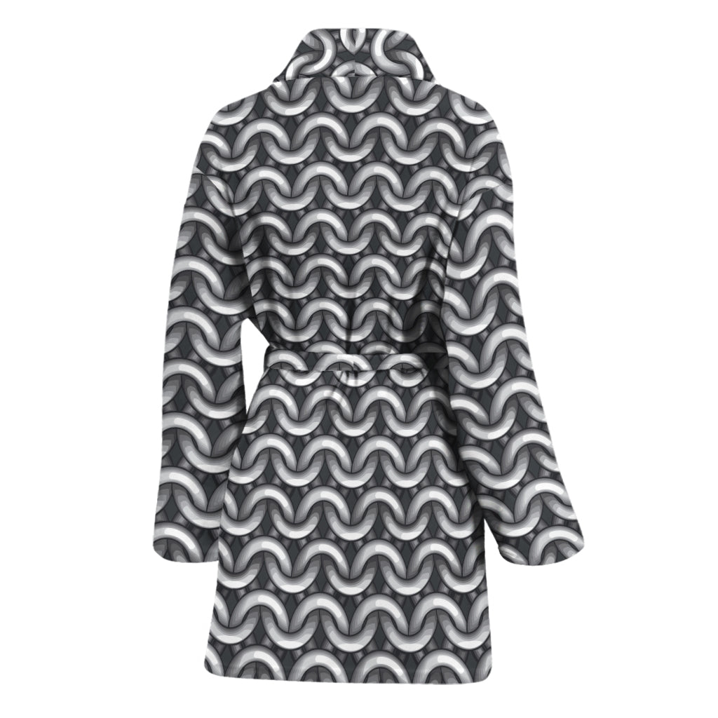 Chainmail Print Women's Bathrobe