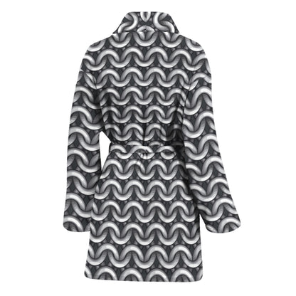 Chainmail Print Women's Bathrobe