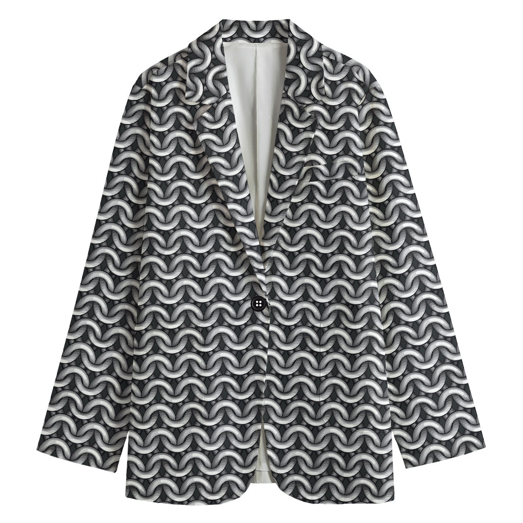 Chainmail Print Women's Blazer