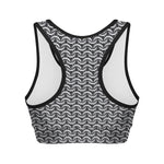 Chainmail Print Women's Sports Bra