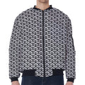 Chainmail Print Zip Sleeve Bomber Jacket