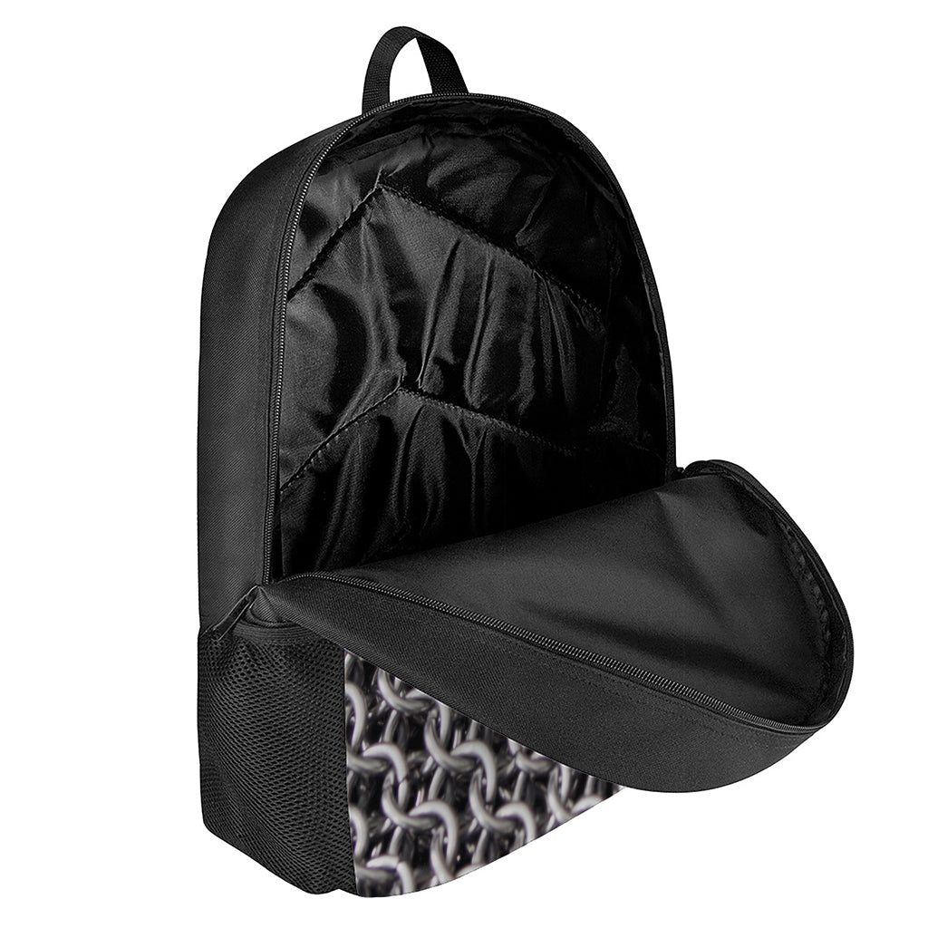 Chainmail Ring Pattern Print 17 Inch Backpack