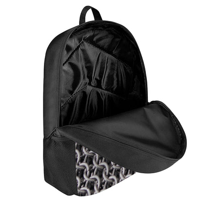 Chainmail Ring Pattern Print 17 Inch Backpack