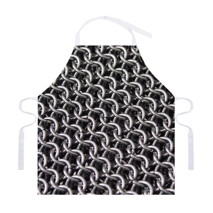 Chainmail Ring Pattern Print Adjustable Apron