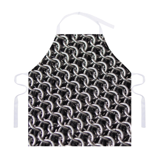 Chainmail Ring Pattern Print Adjustable Apron