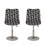 Chainmail Ring Pattern Print Bar Stool Covers