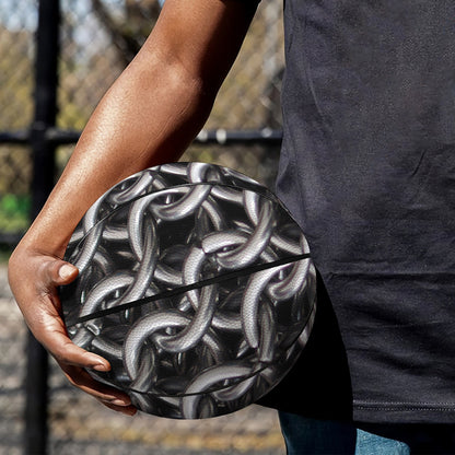 Chainmail Ring Pattern Print Basketball