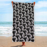 Chainmail Ring Pattern Print Beach Towel