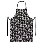 Chainmail Ring Pattern Print Bib Apron With Pocket
