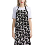 Chainmail Ring Pattern Print Bib Apron With Pocket
