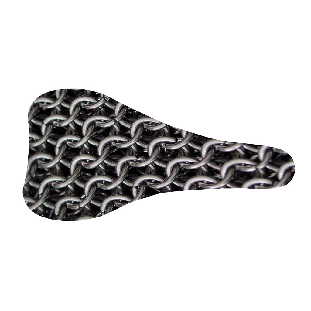 Chainmail Ring Pattern Print Bicycle Seat Cover