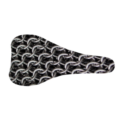 Chainmail Ring Pattern Print Bicycle Seat Cover