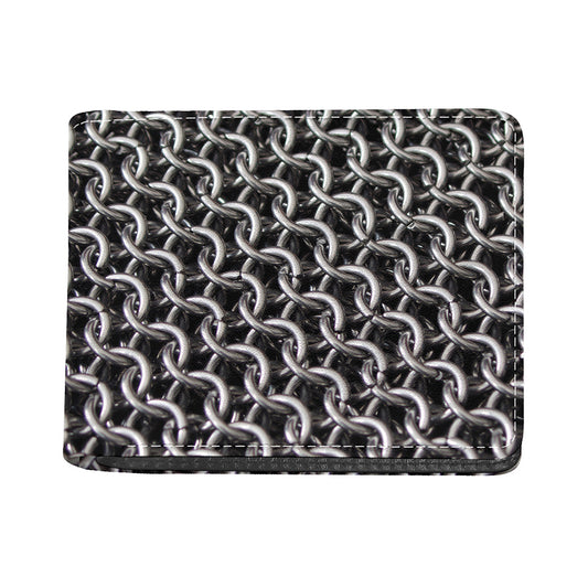 Chainmail Ring Pattern Print Bifold Wallet