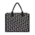 Chainmail Ring Pattern Print Canvas Tote Bag