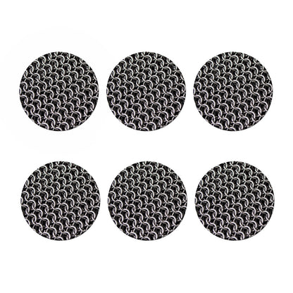 Chainmail Ring Pattern Print Coaster Set