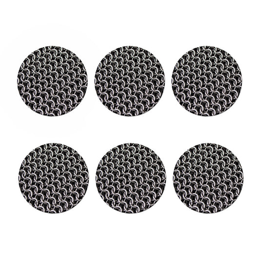 Chainmail Ring Pattern Print Coaster Set