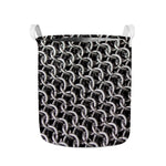 Chainmail Ring Pattern Print Collapsible Laundry Basket