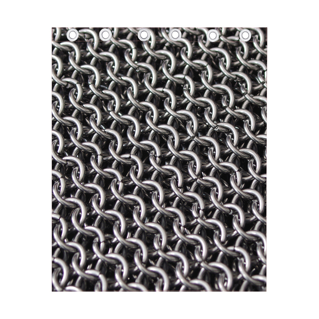 Chainmail Ring Pattern Print Curtain