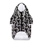Chainmail Ring Pattern Print Dog Zip Up Hoodie