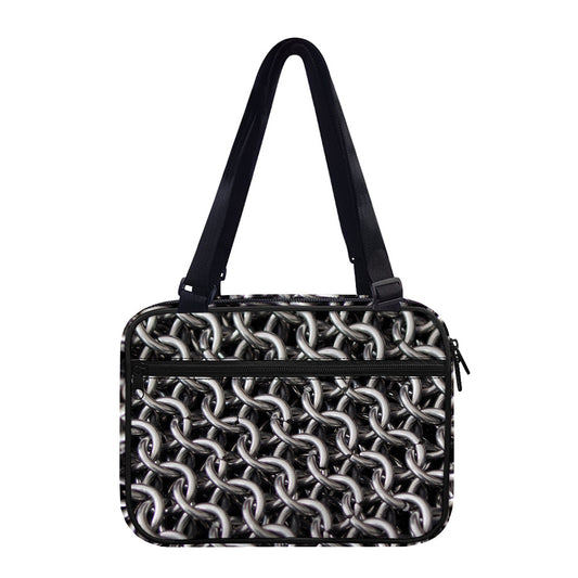 Chainmail Ring Pattern Print Double Strap Bible Bag