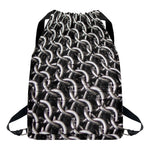 Chainmail Ring Pattern Print Drawstring Backpack