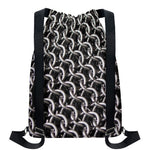 Chainmail Ring Pattern Print Drawstring Backpack