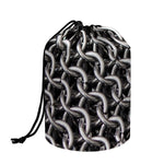 Chainmail Ring Pattern Print Drawstring Makeup Bag