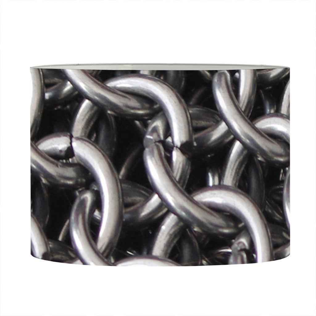 Chainmail Ring Pattern Print Drum Lamp Shade