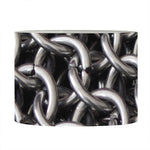 Chainmail Ring Pattern Print Drum Lamp Shade