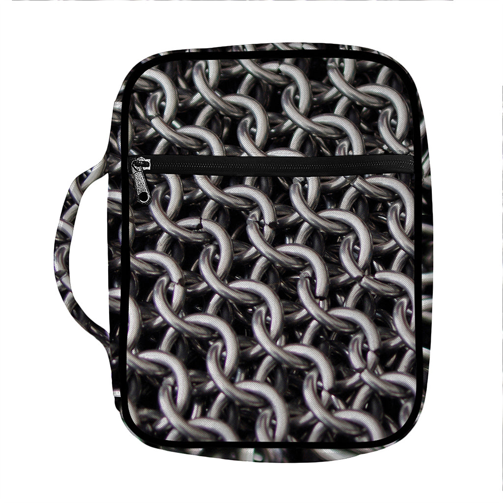 Chainmail Ring Pattern Print Front Pocket Bible Bag