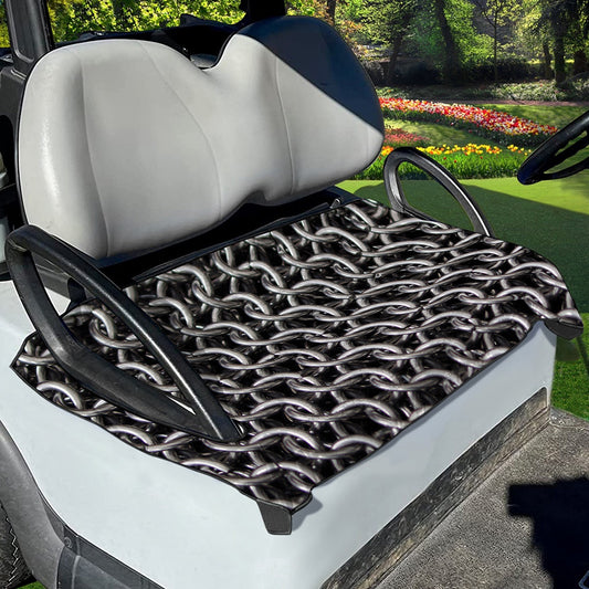 Chainmail Ring Pattern Print Golf Cart Seat Cover