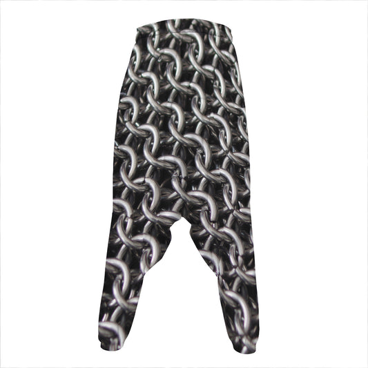 Chainmail Ring Pattern Print Hammer Pants