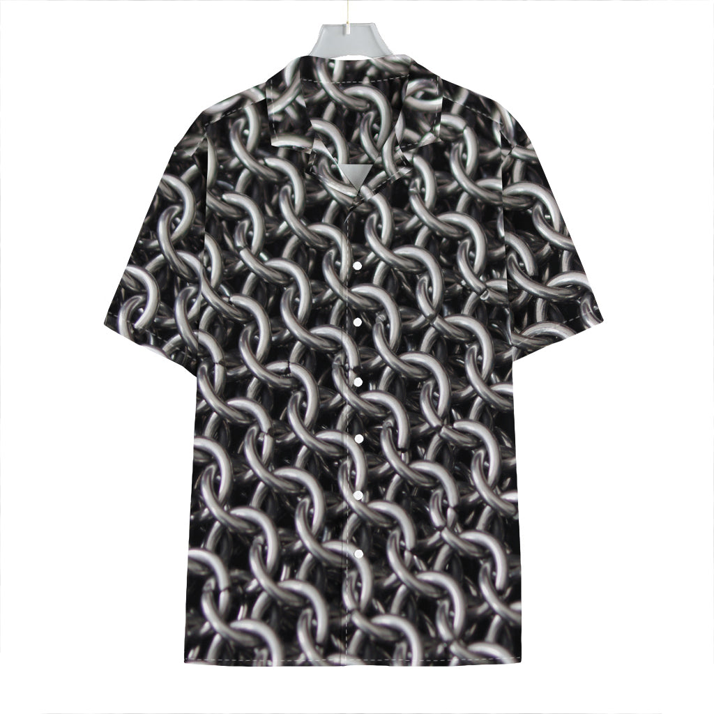 Chainmail Ring Pattern Print Hawaiian Shirt