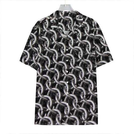 Chainmail Ring Pattern Print Hawaiian Shirt