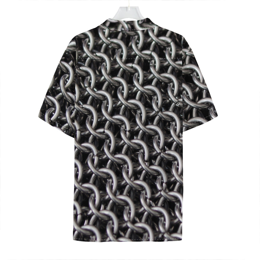 Chainmail Ring Pattern Print Hawaiian Shirt