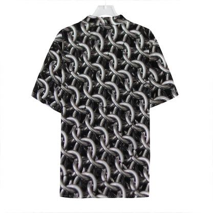 Chainmail Ring Pattern Print Hawaiian Shirt