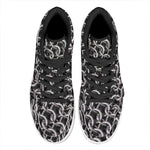 Chainmail Ring Pattern Print High Top Leather Sneakers