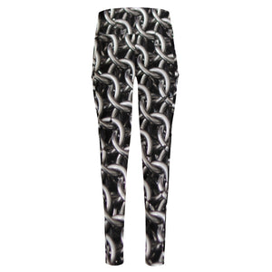 Chainmail Ring Pattern Print High-Waisted Pocket Leggings