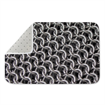 Chainmail Ring Pattern Print Indoor Door Mat